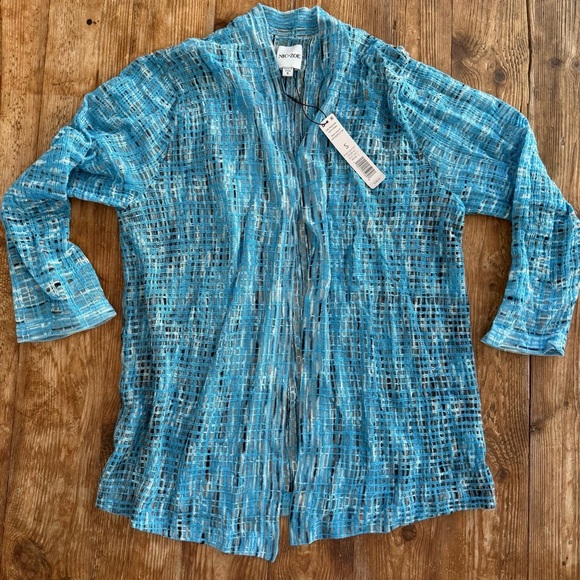 Nic & Zoe Women’s Melody Open Cropped Cardigan Sweater Linen Nylon Viscose S NWT - Picture 8 of 11